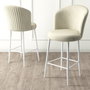 Hanah Home Juego de Taburetes de Bar Crema y Blanco 46x40x107 cm (2 Piezas)